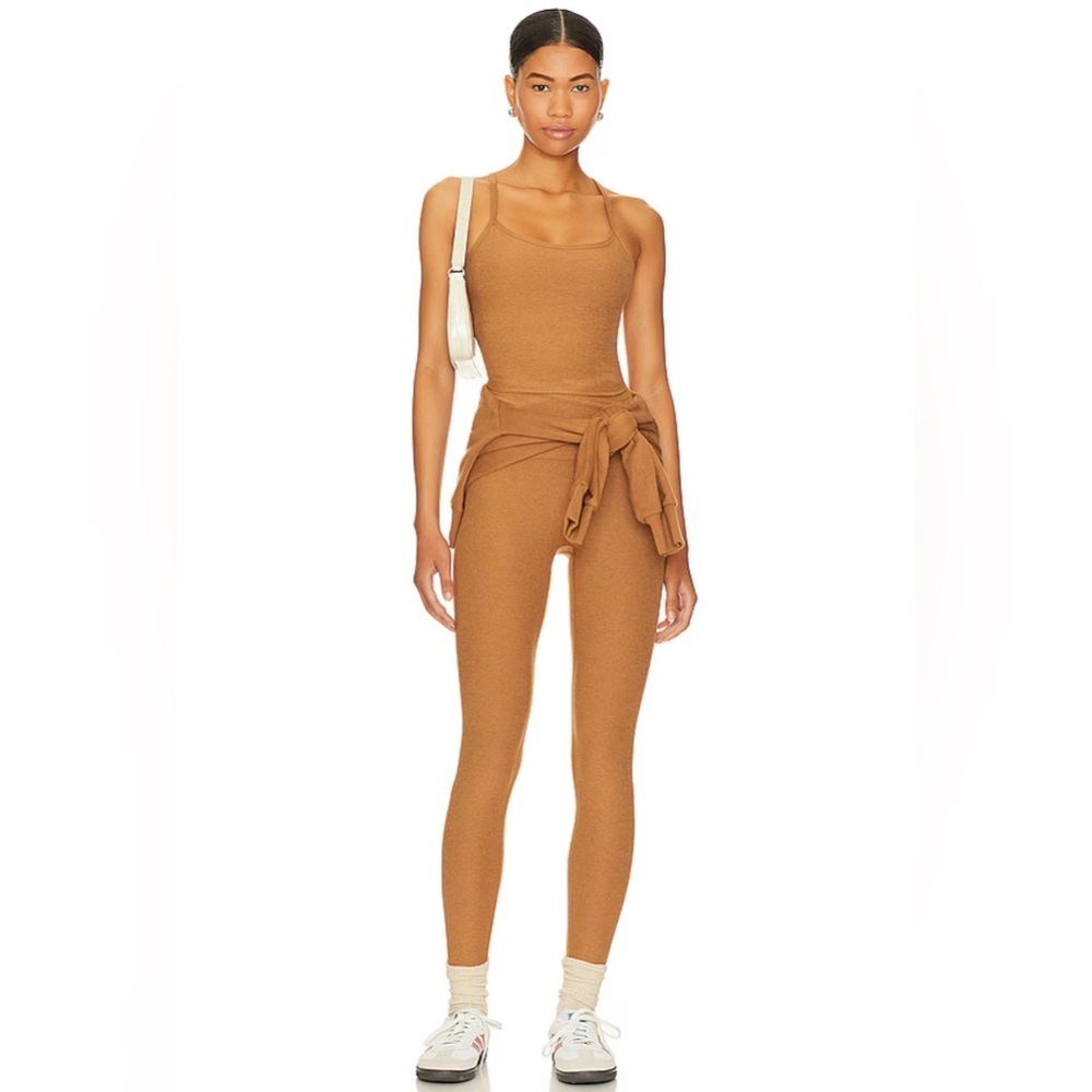 Beyond Yoga Spacedye At Your Leisure High Waisted Midi Legging in Toffee Large - Picture 3 of 12